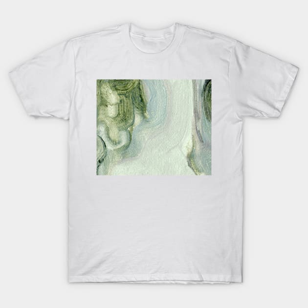 Abstract Oil Painting Mint Green 1c24 T-Shirt by Go Abstract Art